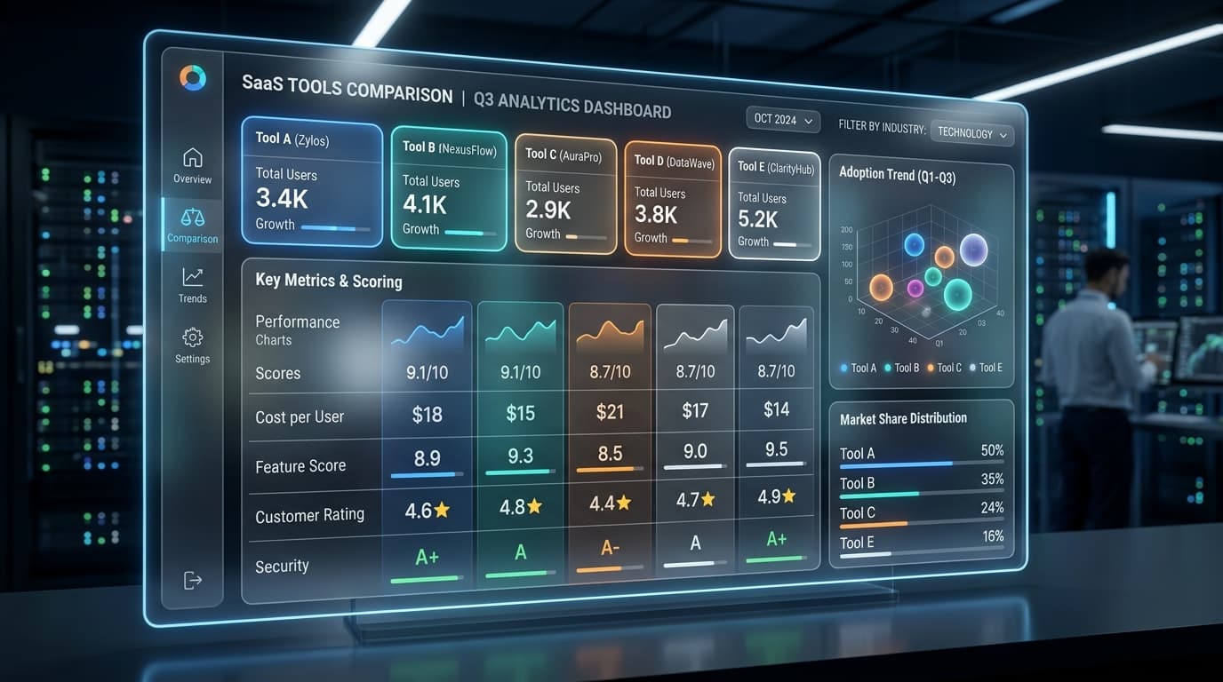 SaaS Comparison Framework Dashboard